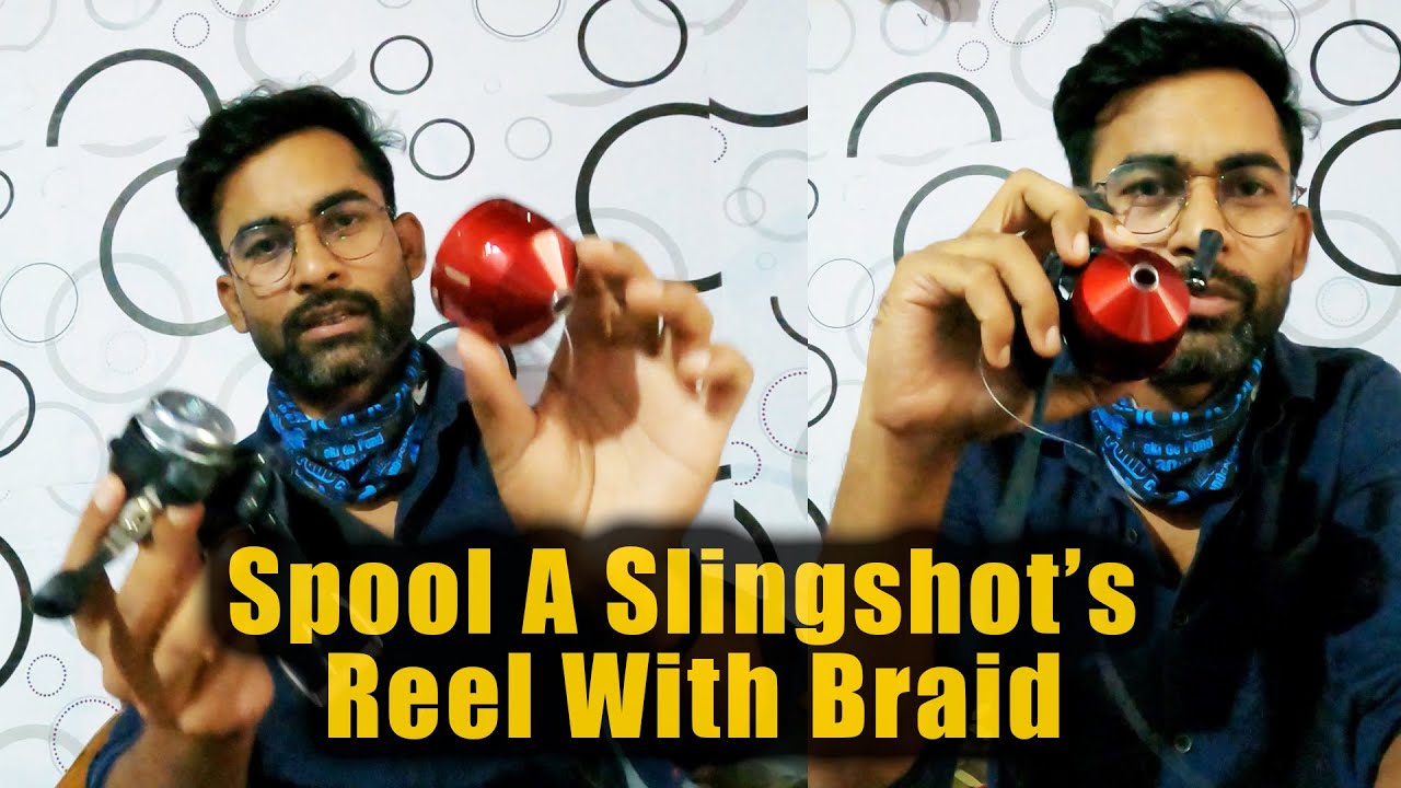 Spool A Slingshot Reel With Braided line | Change Mono Line To Braid Line In Wrist Reel