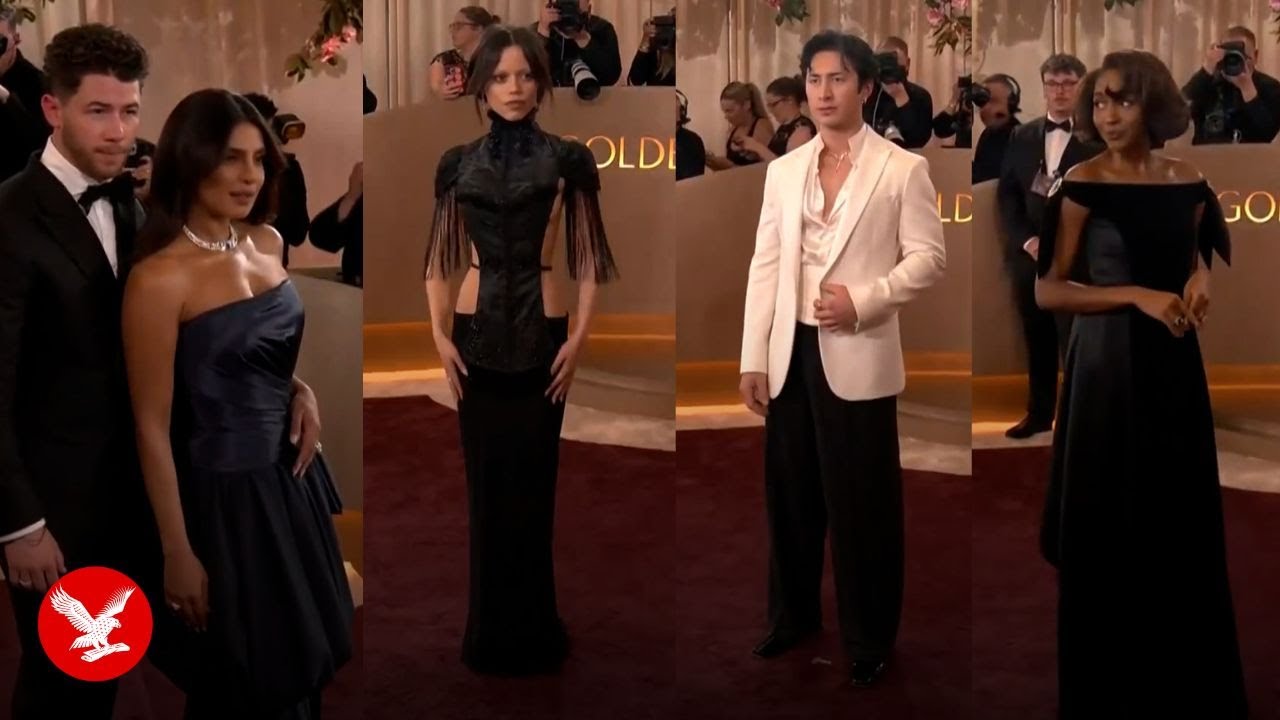 Watch as stars walk the Golden Globes red carpet