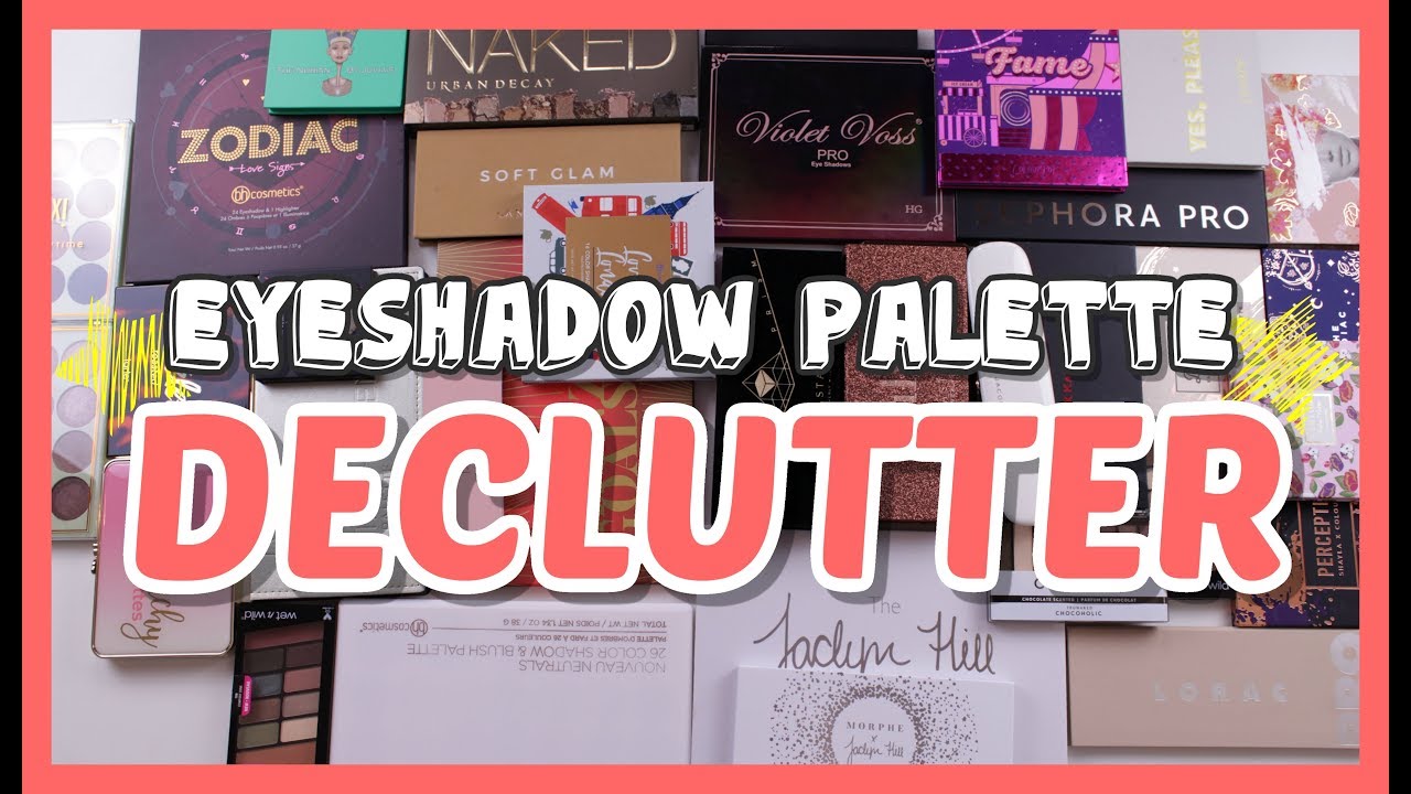 EYESHADOW PALETTE DECLUTTER | Decluttering My Entire Makeup Collection Series || Lizabeth Moore