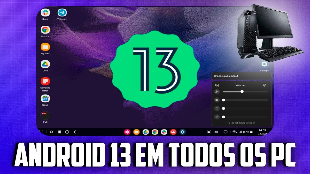ANDROID 13 EST&Aacute;VEL PRA PC🤯! Instala&ccedil;&atilde;o direta no lugar do WINDOWS em PC e Notebook antigos