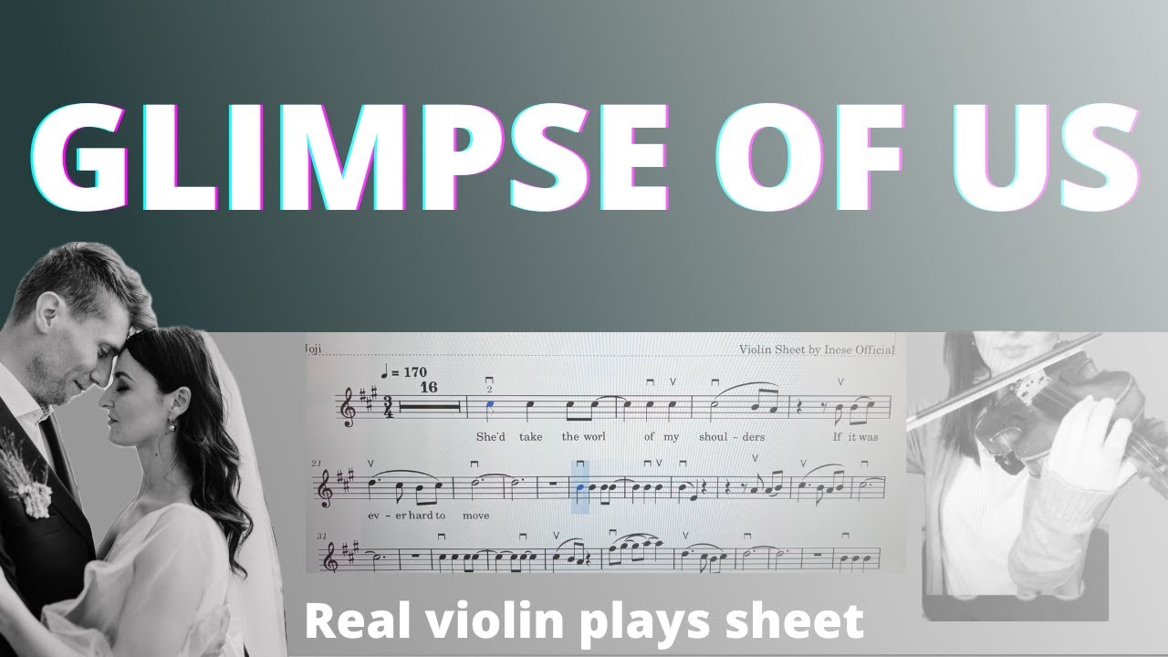 Joji  | Glimpse Of Us I Real Violin Plays I Sheet Music