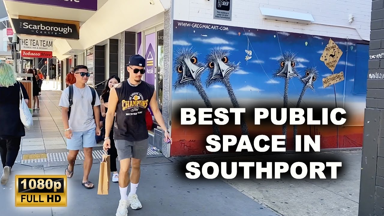 (HD) Walking Tour Scarborough Street, Southport / THIS IS THE BEST PUBLIC SPACE IN SOUTHPORT QLD