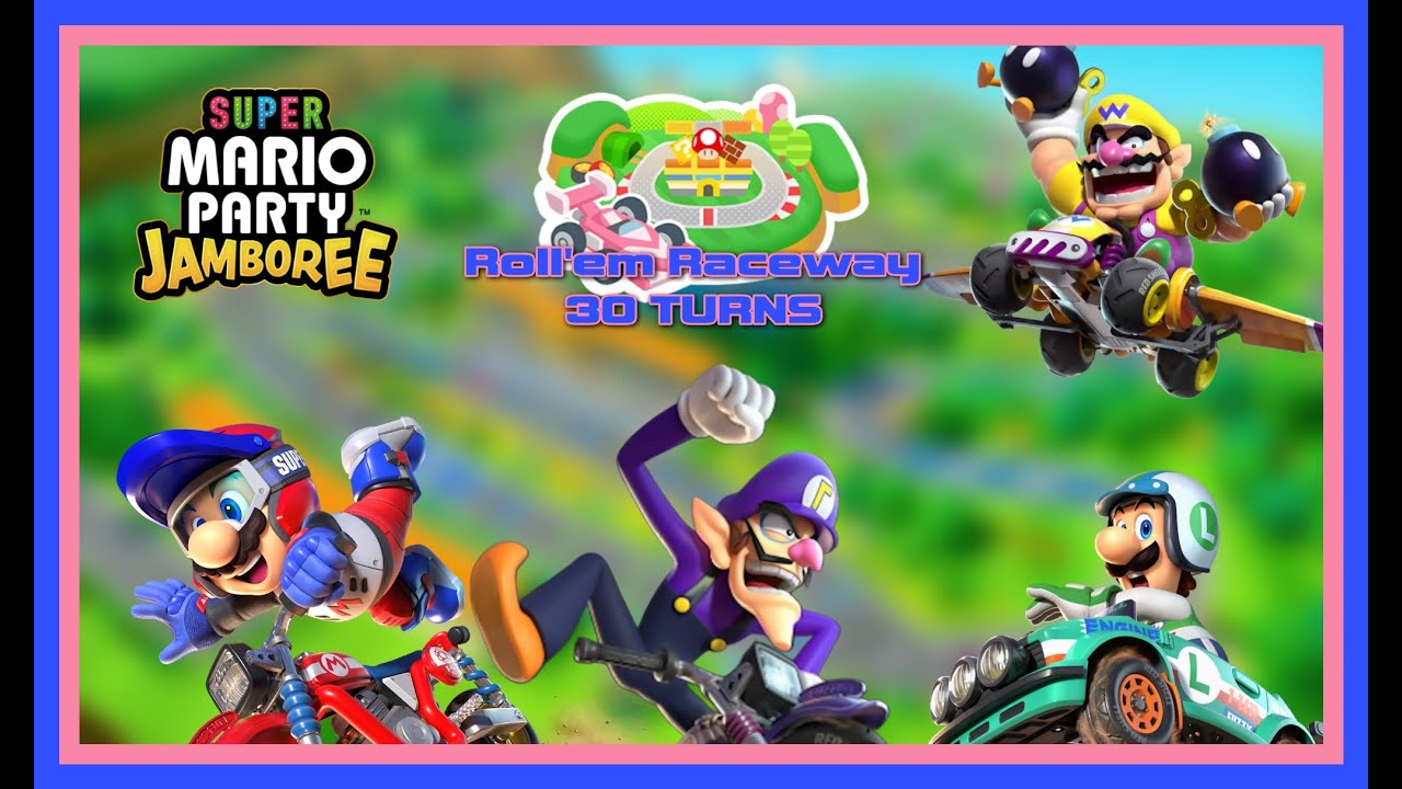 Super Mario Party JAMBOREE- Roll' em Raceway (30 Turns) - Mario Party Kart #marioparty #switch