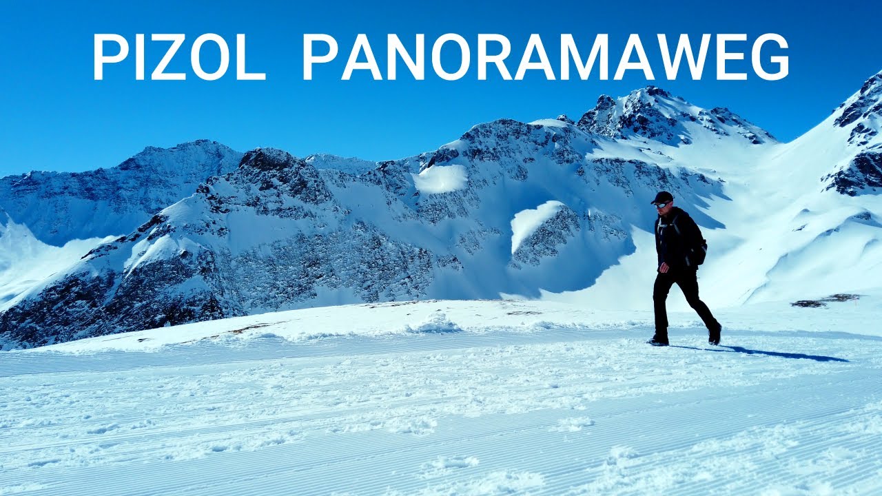 Pizol Panoramaweg, Winterwandern am Pizol im Kanton St. Gallen, Schweiz