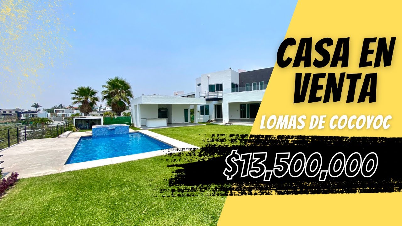 ¡GRANDIOSA CASA EN VENTA!  con hermosa vista y gran jardín en Lomas de Cocoyoc 🌴$13,500,000 🔥
