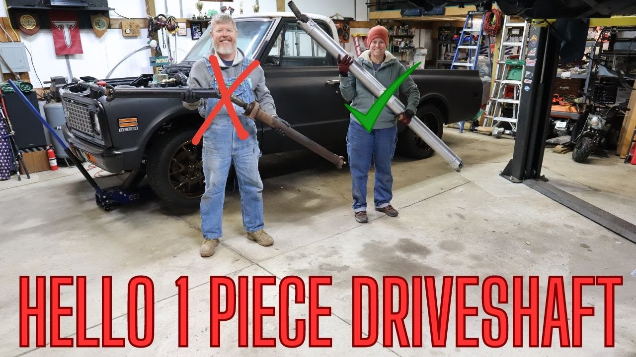 Installing a Custom 1 Piece Aluminum Driveshaft for Our 1972 Chevy C10 : Project Harold