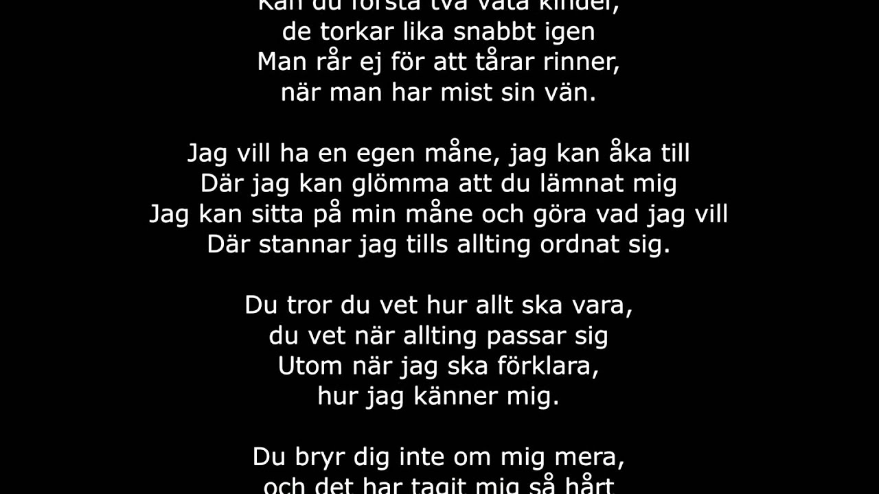 Jag vill ha en egen måne - Karaoke