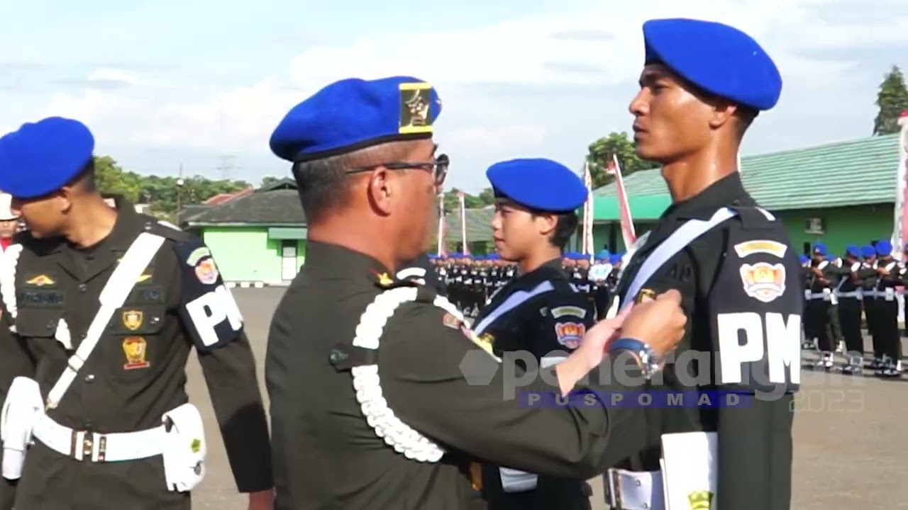 Tradisi Corps Pembaretan dan Pengukuhan Perwira dan Bintara Baru Corps Polisi Militer TNI AD TA.2023