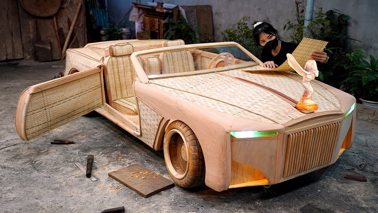 I Built a Bamboo-Woven Wooden Rolls‑Royce in 120 Days