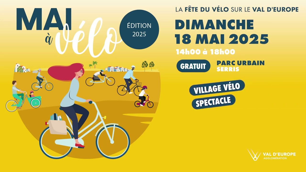 SAVE THE DATE - Mai à vélo 2025 au Val d'Europe