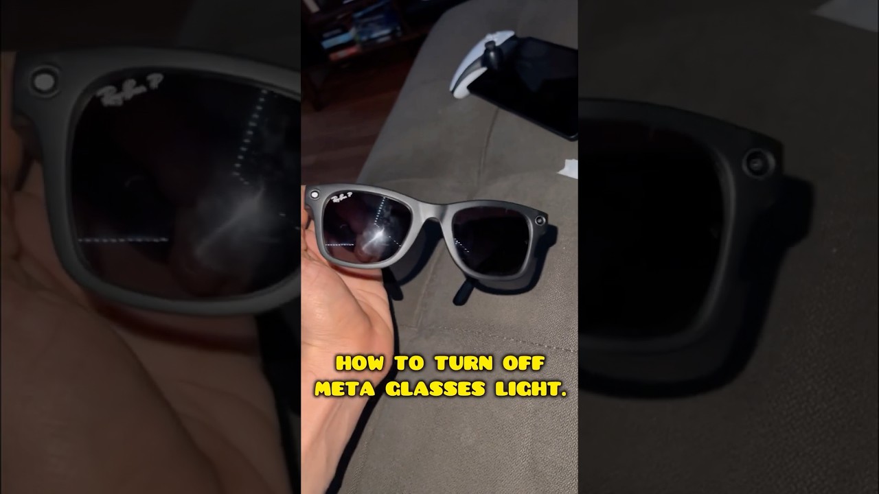 How to turn off the pesky Meta glasses light. #meta #metaglasses #raybanmeta