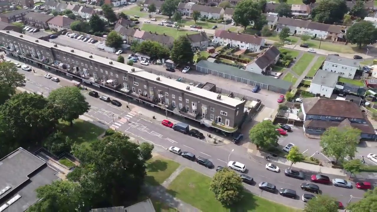 Drone flight Harold Hill, Harold wood.