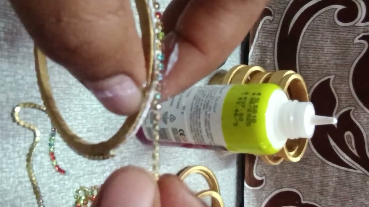 ఈజీ గా స్టోన్ లేస్ బ్యాంగిల్స్ కి ఎలా పెట్టాలి 