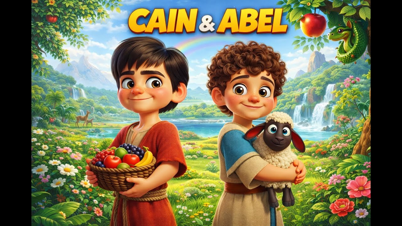 Cain und Abel💝Eine neugierige Geschichte von zwei Brüdern || Lern Deutsch mit Bible Geschichten.
