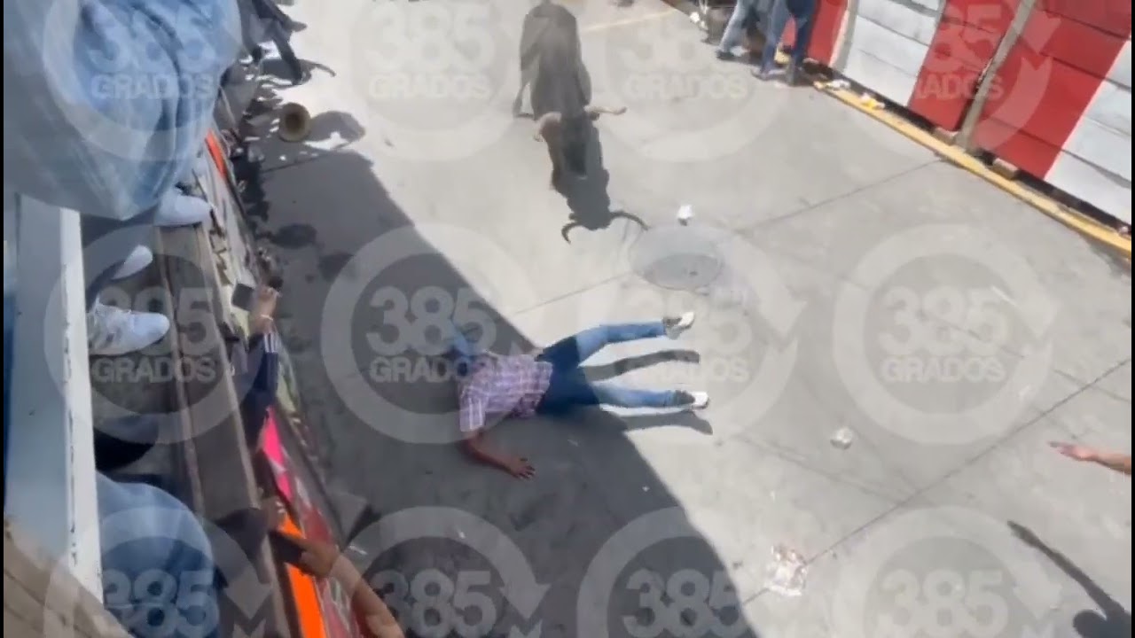 Intent&oacute; burlar al toro y mira c&oacute;mo le fue en la #Huamantlada 2023