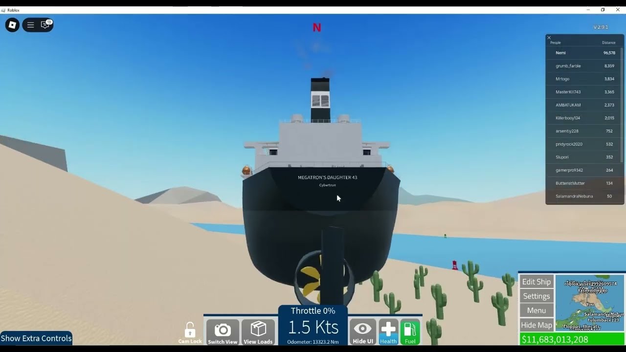 Shipping Lanes Roblox - F-18 and Seamax desert canal