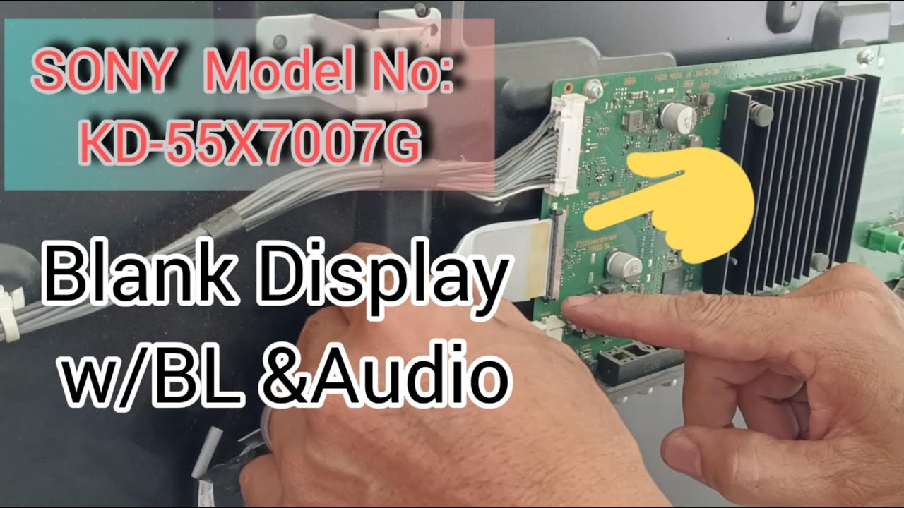 SONY KD-55X7007G Blank Display with Backlight and Audio