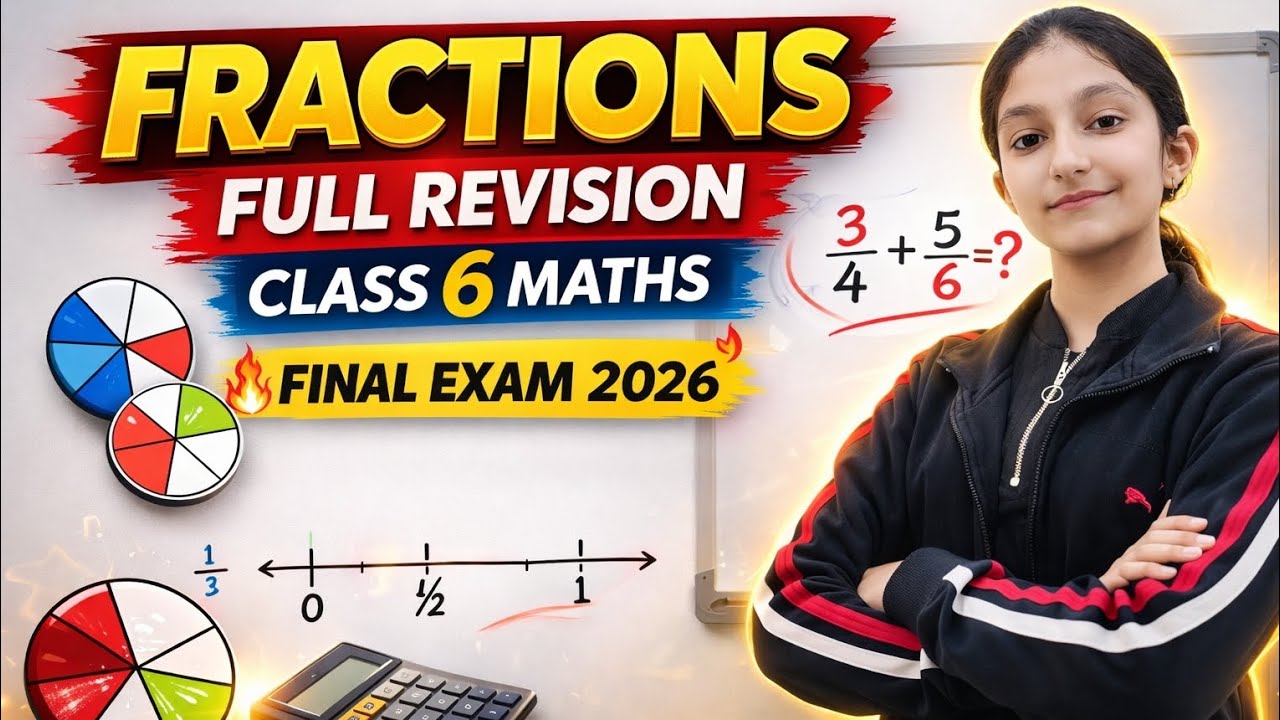 Fractions Full Chapter in 20 Minutes 🔥 Class 6 Maths | Final Exam Revision 2026