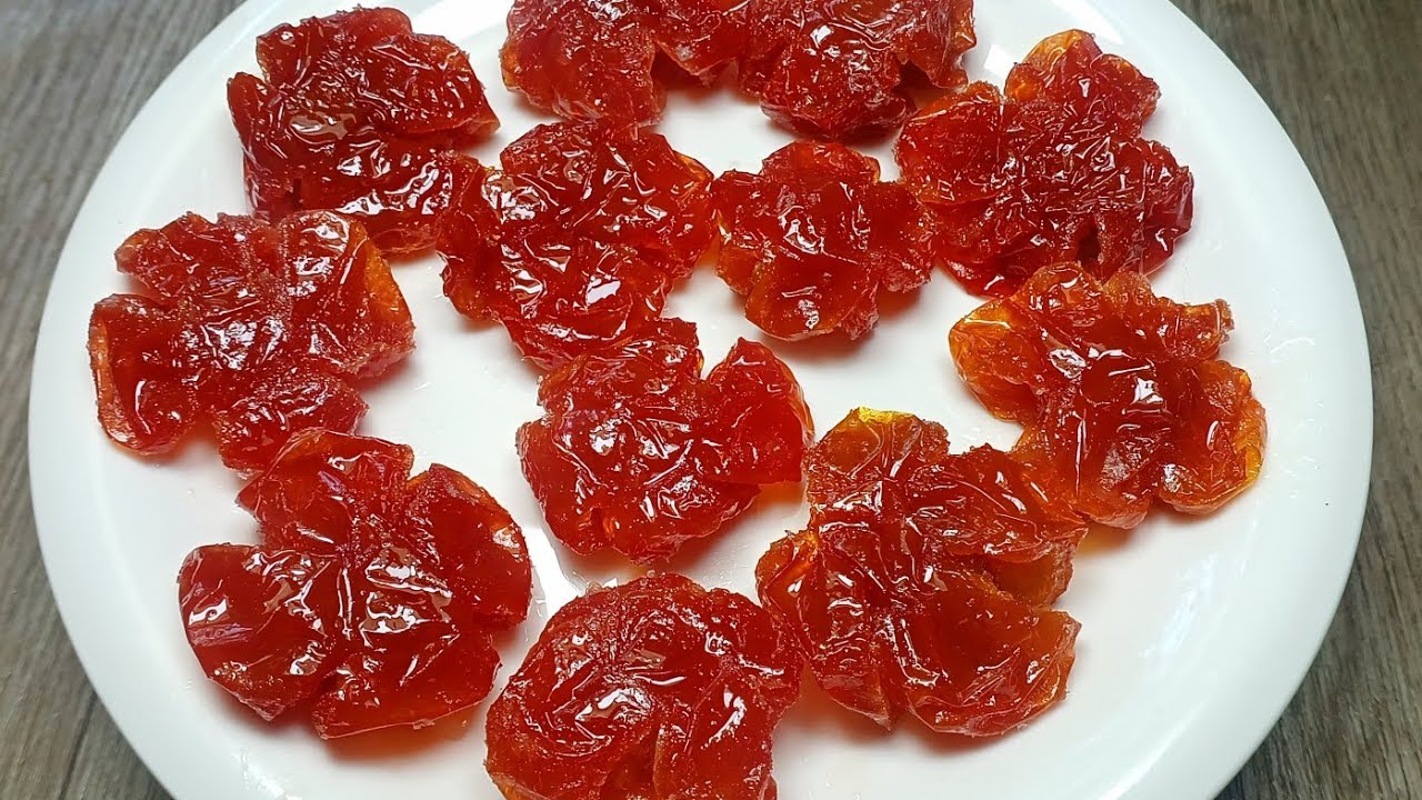 MỨT CÀ CHUA Cách làm mứt cà chua dẻo mềm ngon không lại đường mứt ngon cho ngày tết