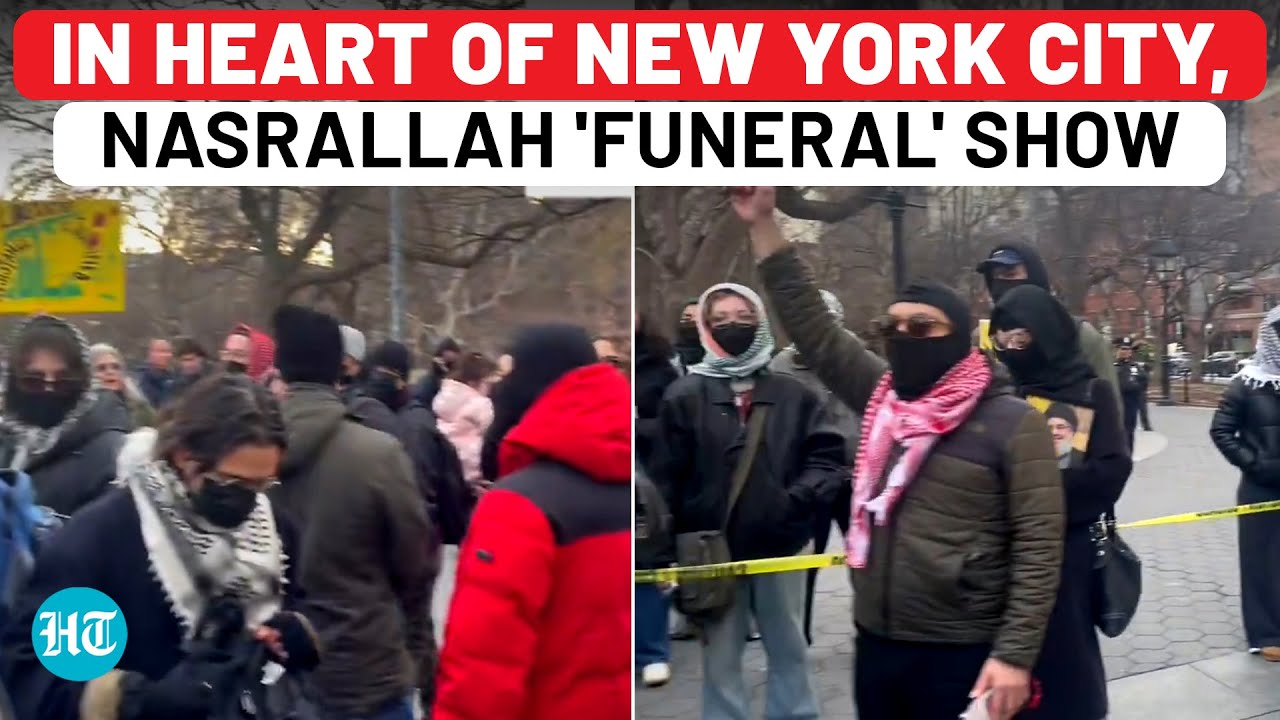 In New York, Nasrallah Funeral Show, 'Global Intifada' Slogans Amid Hezbollah's Beirut Event| Israel
