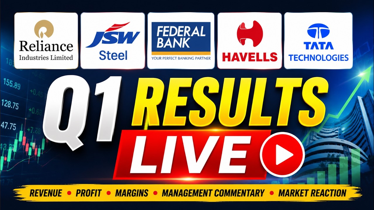 Q1 Results LIVE | Reliance Industries, JSW Steel, Federal Bank, Havells, Tata Technologies Earnings