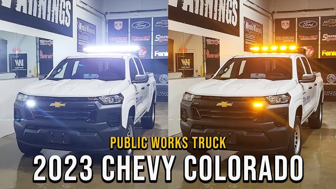 Сигнальные огни для грузовика Chevrolet Colorado Public Works 2023 года