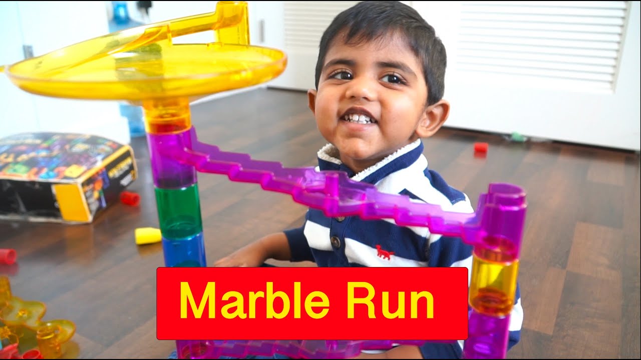 Jadon likes to build National Geographic Marble Run