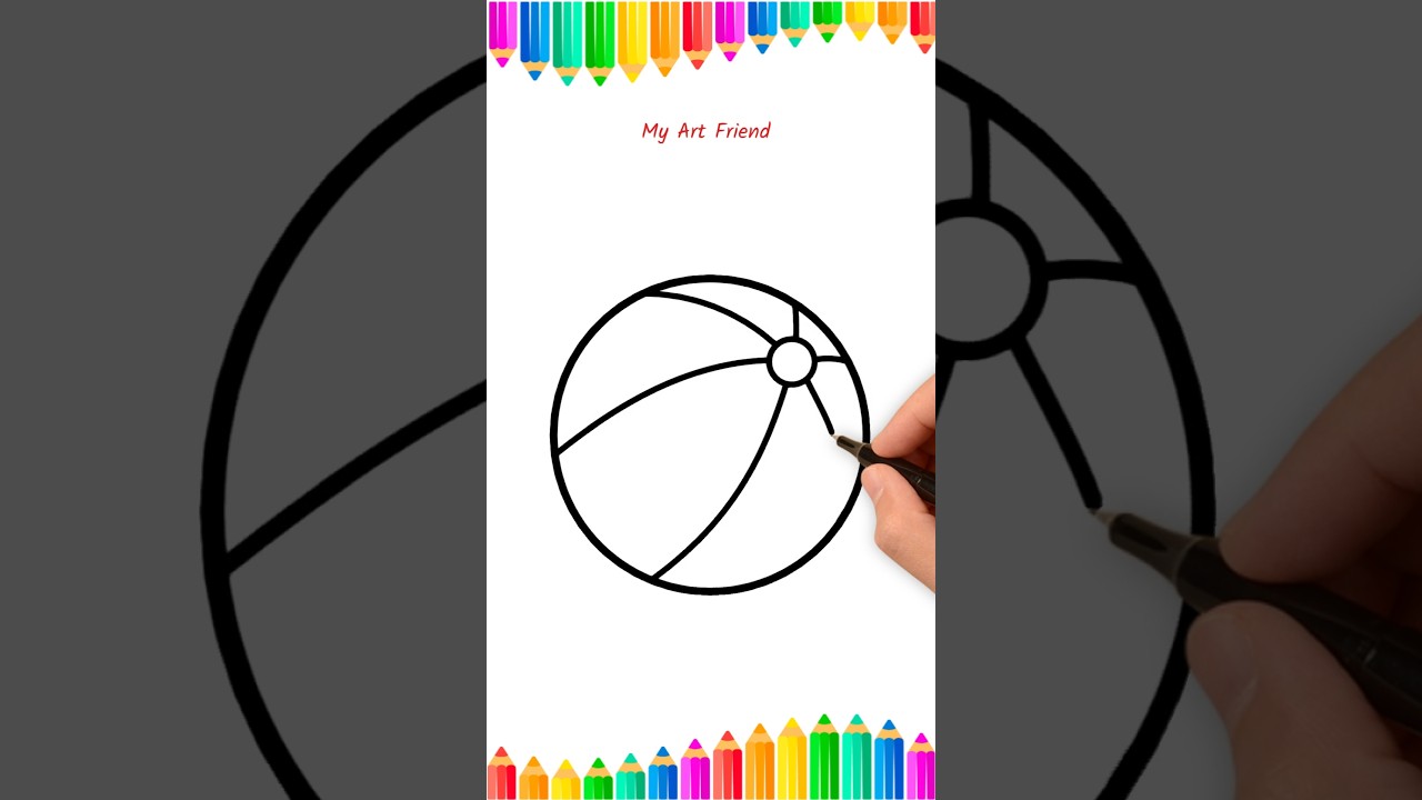 Ball Drawing, Easy Drawings 9, Speed Drawing #drawing #art #easydrawing