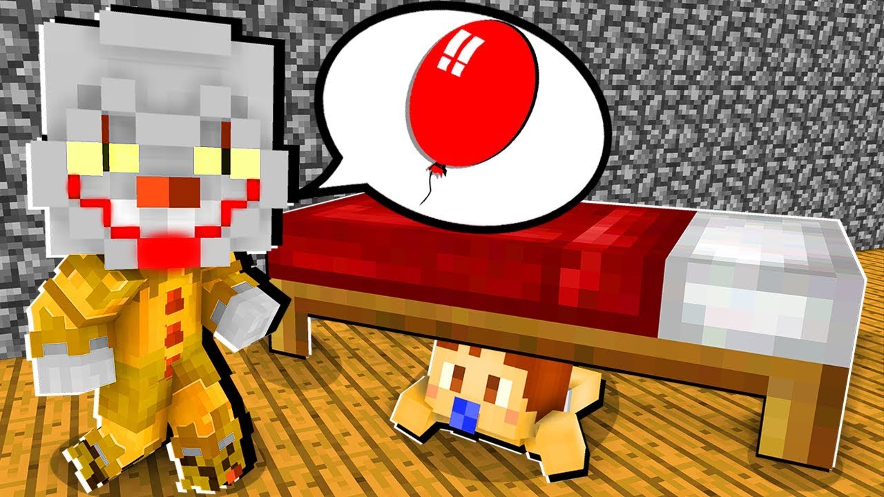 ОНО ХОЧЕТ УБИТЬ ВРЕДНОГО МЕНЯ? Я СПРЯТАЛСЯ ПОД КРОВАТЬ ОТ КЛОУН ПЕННИВАЙЗ! MINECRAFT сериал