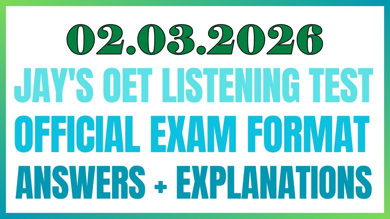 Тест на аудирование OET 02.03.2026 #oet #oetexam #oetrnursing #oetlisteningtest
