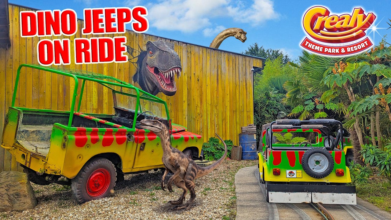 Dino Jeeps Jurassic Adventure at Crealy Theme Park (March 2026) [4K]