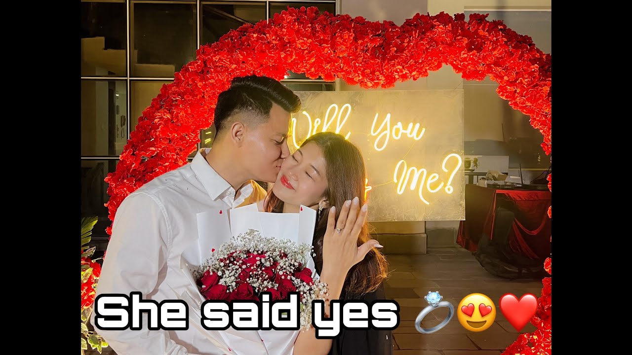 From 10 years of love to a lifetime together. She said YES. 🥂😍💍