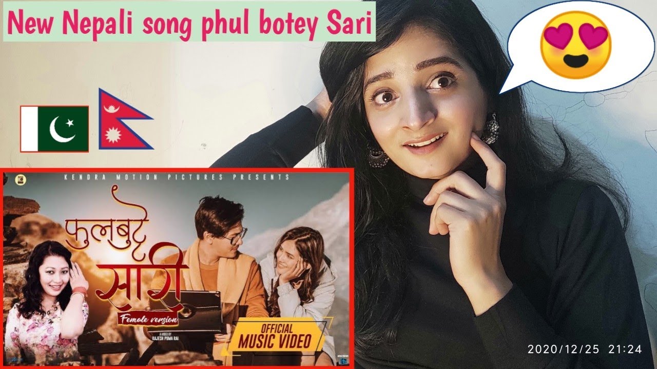 Pakistani Reaction On Phul Butte Sari Official MV (Female Version) ft.Paul Shah & Malika Mahat