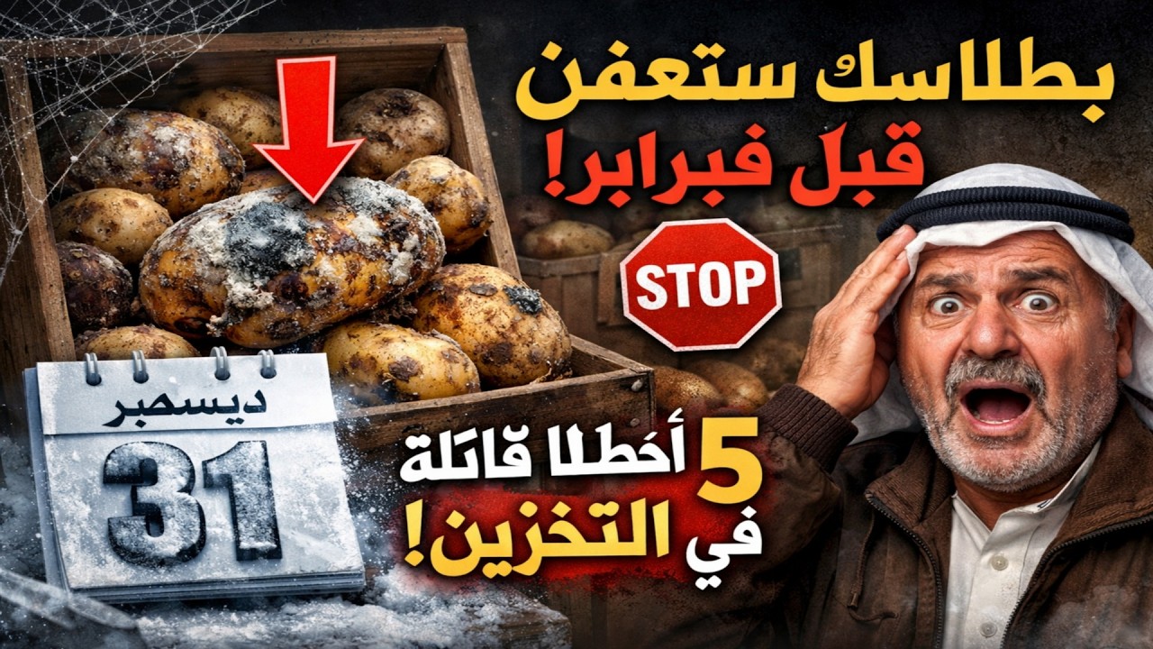 بطاطسك ستتعفن قبل فبراير! 5 أخطاء قاتلة في التخزين ترتكبها الآن