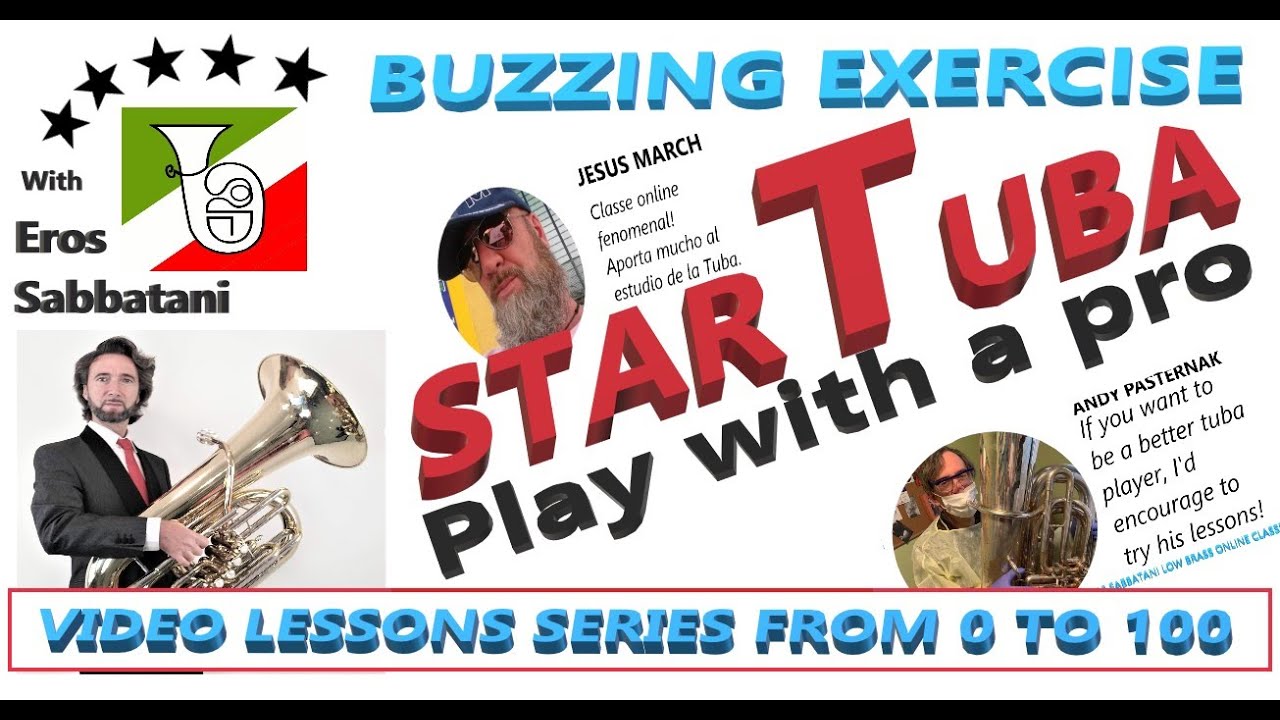 BUZZING//START TUBA EDUCATIONAL//MOUTHPIECE EXERCISE//Play with me//Eros Sabbatani//Beginner to Pro
