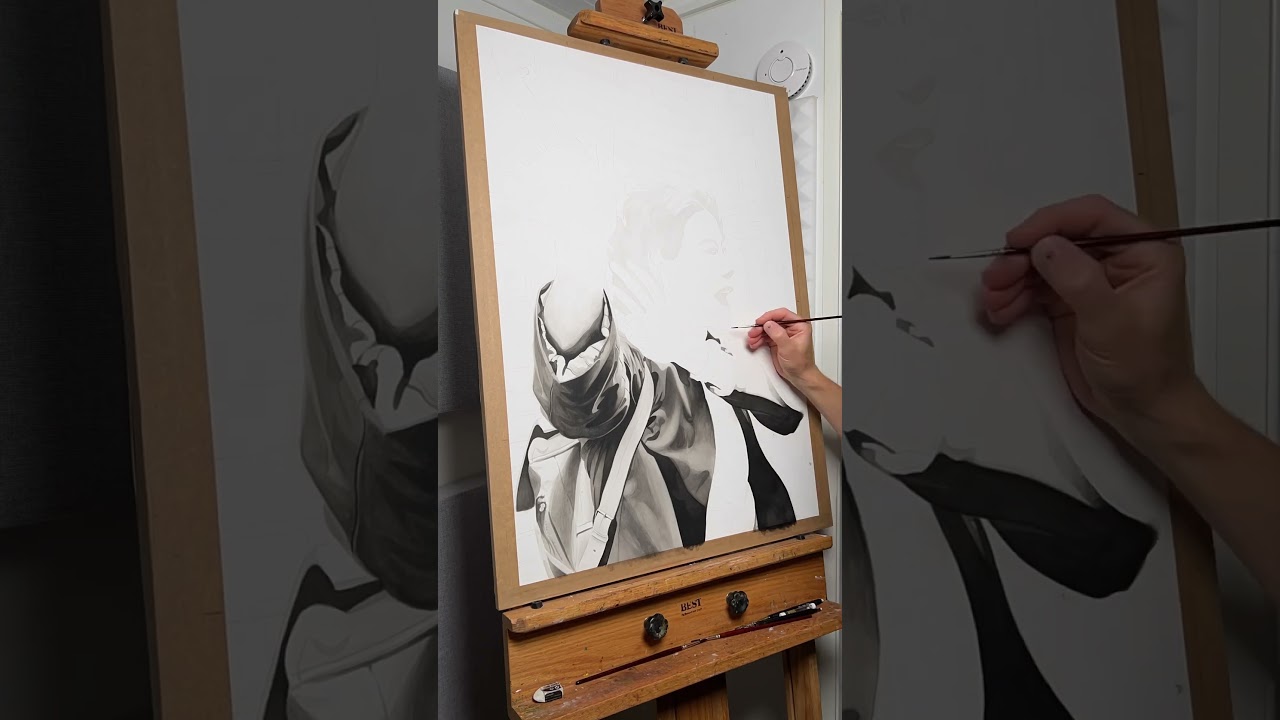 Painting with Ink Wash on Watercolour Paper