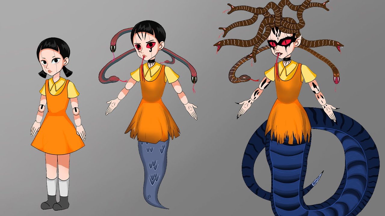 어몽어스 vs 오징어게임  | Among Us vs Gargon  Squid Game Doll | Animated