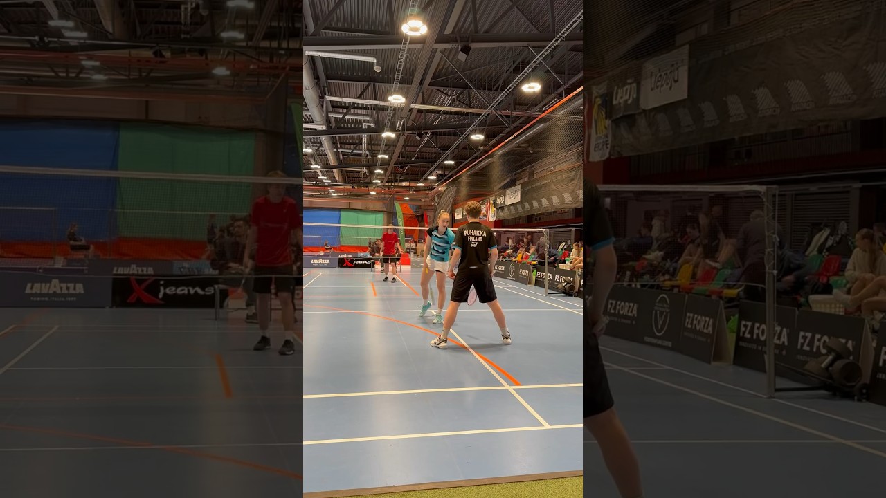 Mixed Doubles Badminton Match In Latvia #badminton #mixeddoubles #badmintonmatch