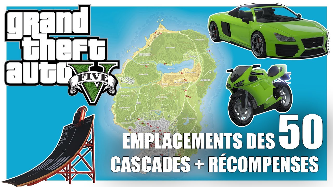 GTA 5 Online - Emplacements des 50 Cascades + Récompenses