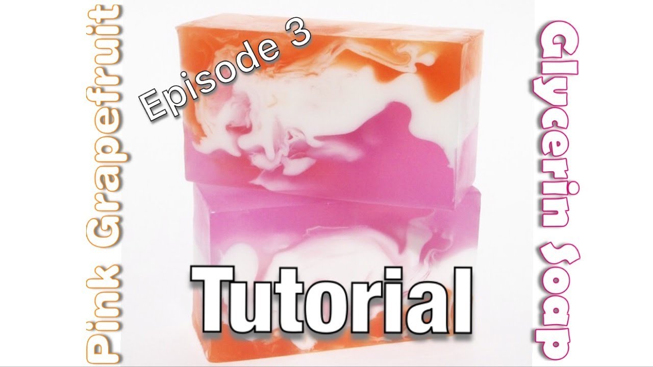 Soap Making: Glycerin Soap Swirl Pink Grapefruit