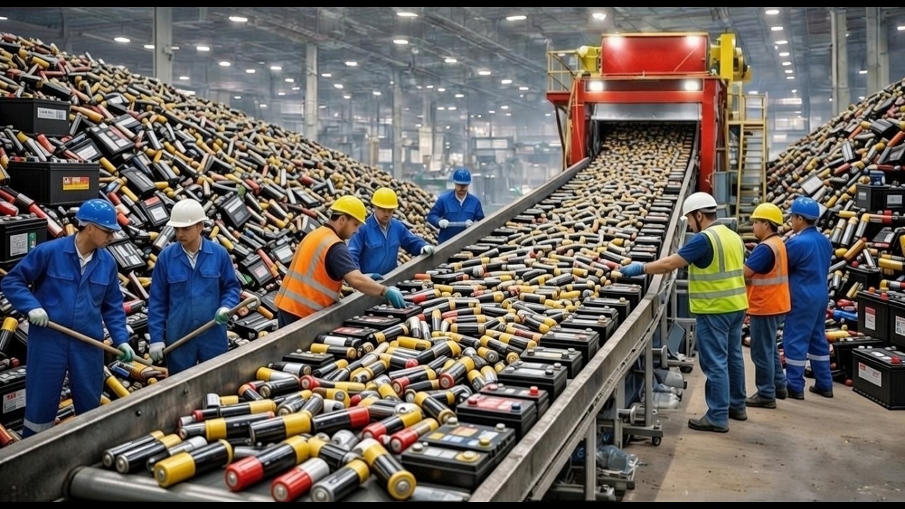 Inside a High-Tech Lithium Battery Recycling Factory | From EV Waste to Pure Lithium