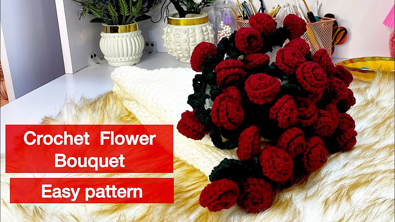 “Crochet Flower Bouquet Surprise Gift”Crochet Fairy Bouquet. How to Crochet Flower Bouquet#crochet