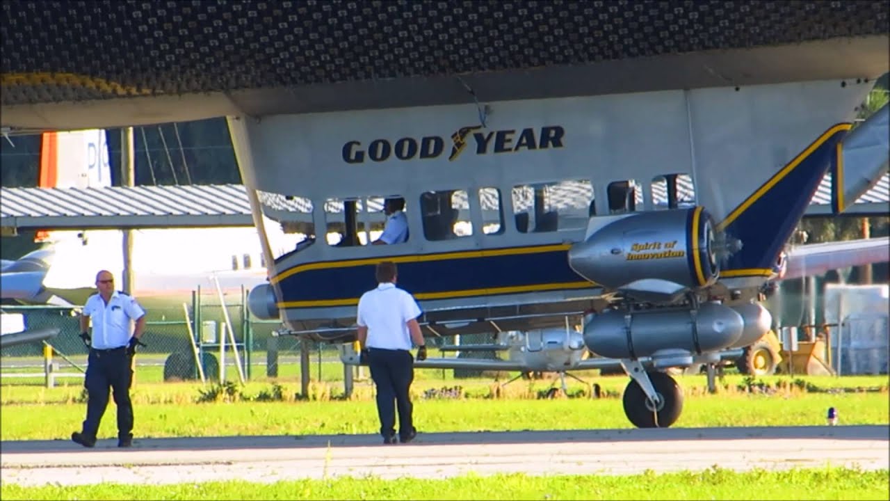 5 4 2014 Blimp take off New Symrna Beach Manucipal Airport