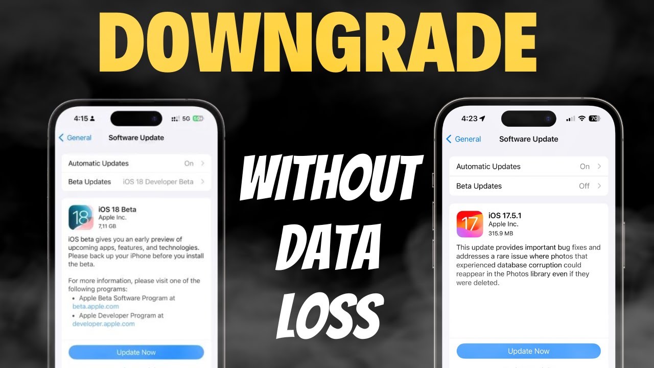 How to downgrade ios 18 to 17 & Downgrade ios 18 to 17 without data loss