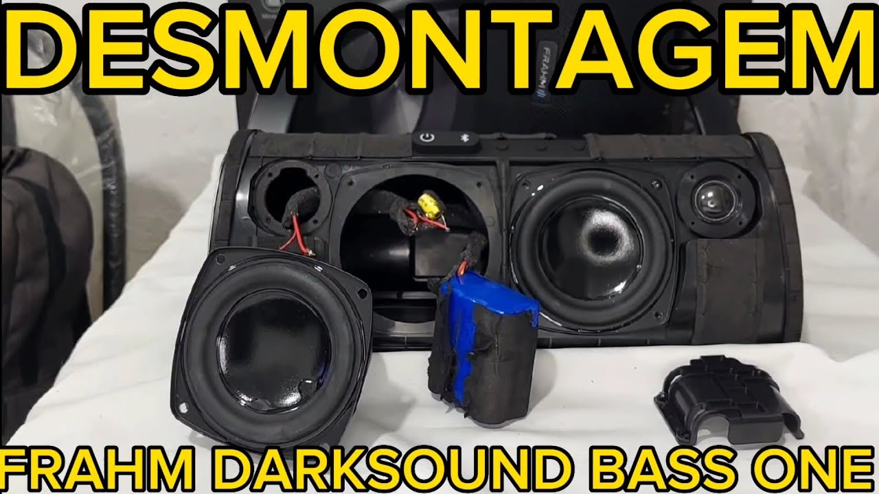 DESMONTAGEM  CAIXA DE SOM FRAHM DARKSOUND BASS ONE