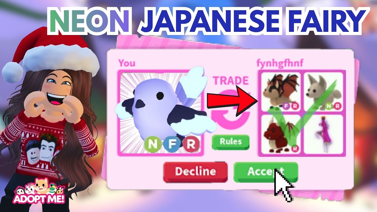 TRADING NEON JAPANESE SNOW FAIRY! | Roblox Adopt Me Winter Update 2025