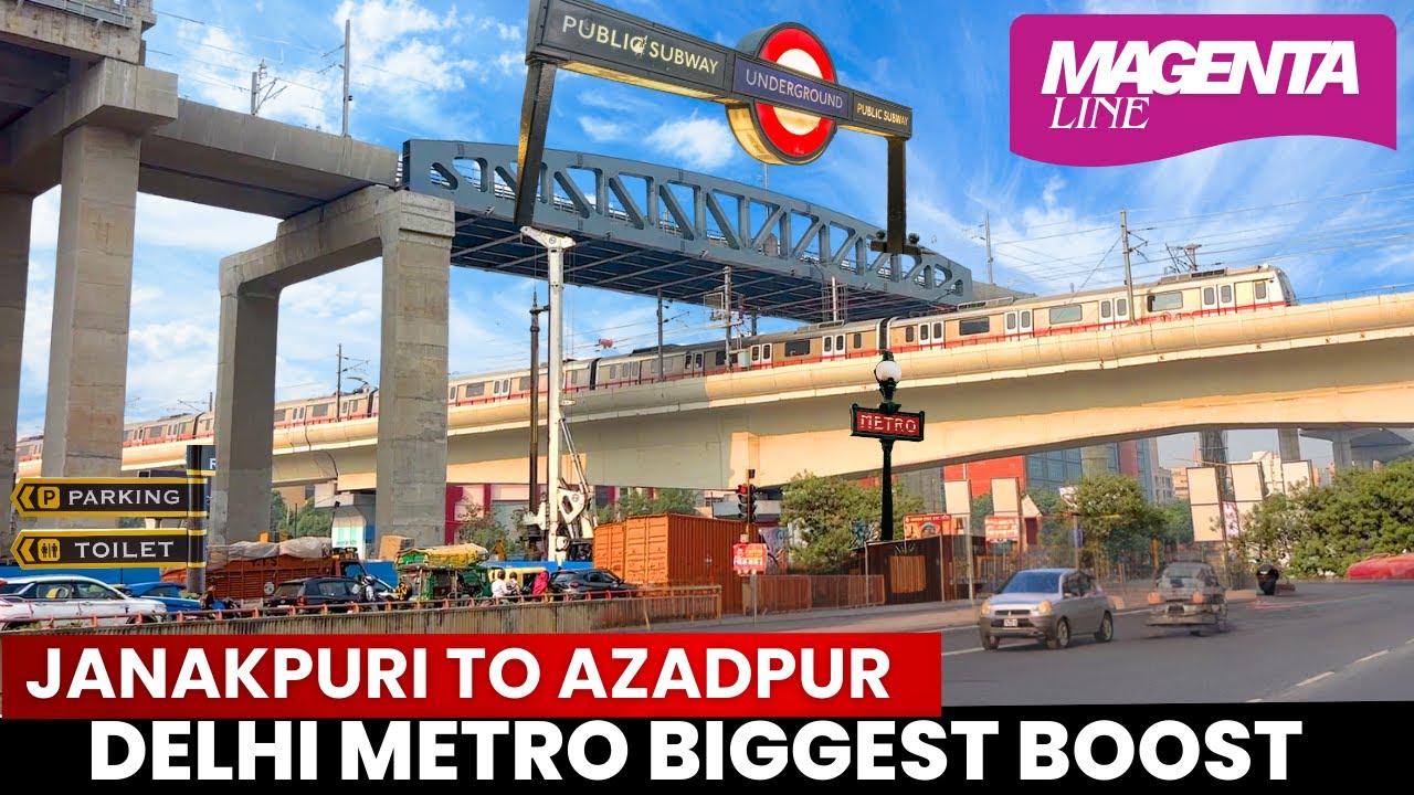 Delhi Metro’s Biggest BOOST! Magenta Line Extension FROM Janakpuri West to Azadpur