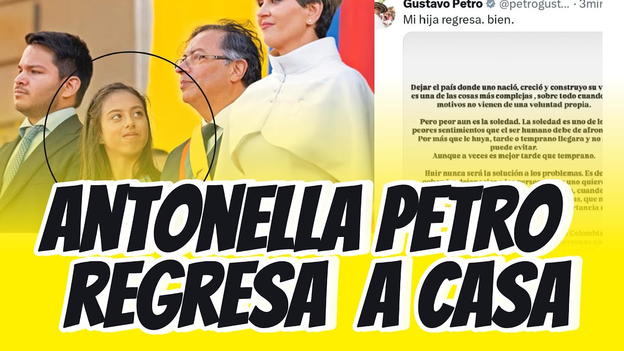 Antonella Petro vuelve a Colombia para un emotivo reencuentro