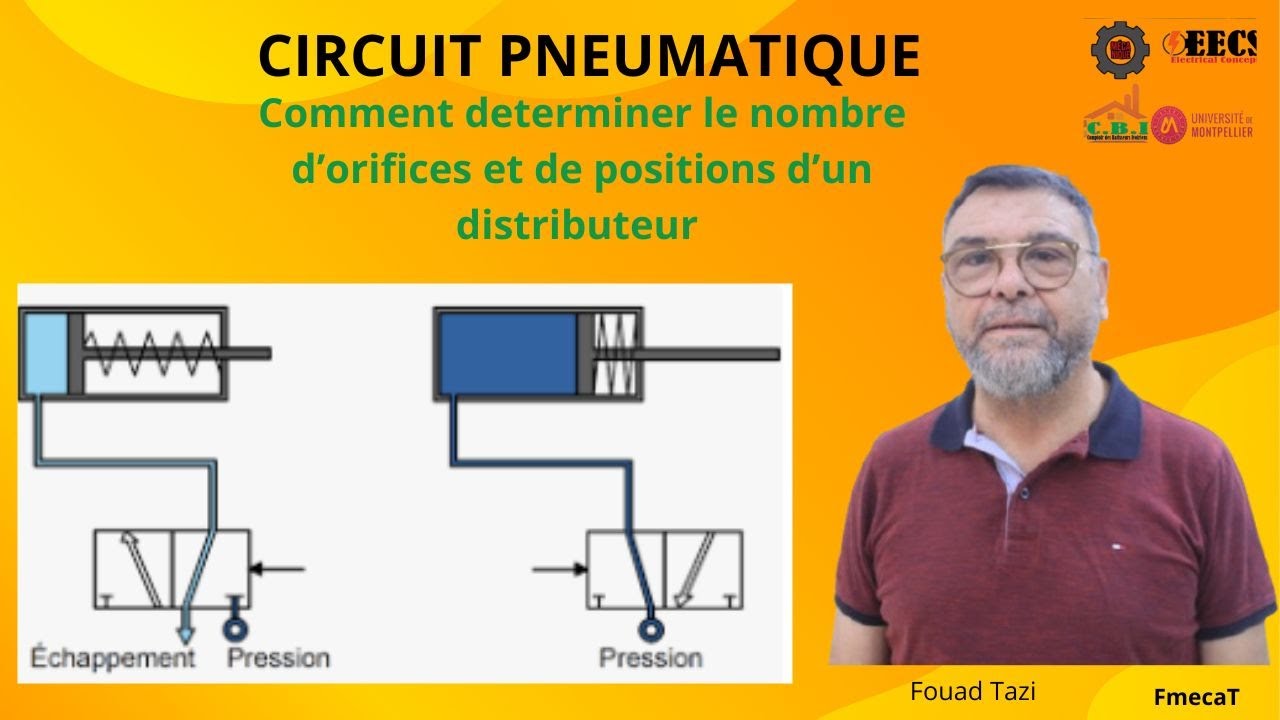 Video N°530 Distributeur pneumatique. Nombre d'orifices et positions