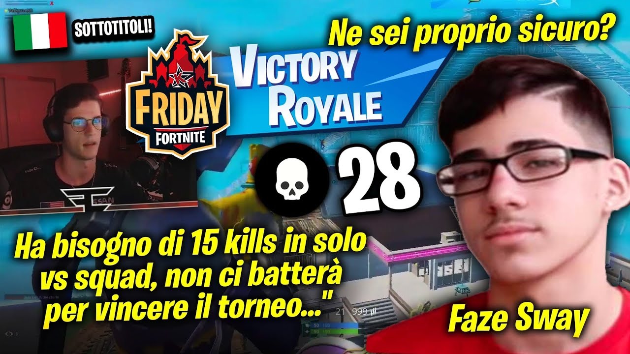 DOVEVA FARE 15 KILLS PER VINCERE CON 16 RIMANENTI! FAZE SWAY FA L'IMPRESA del SECOLO! 😲